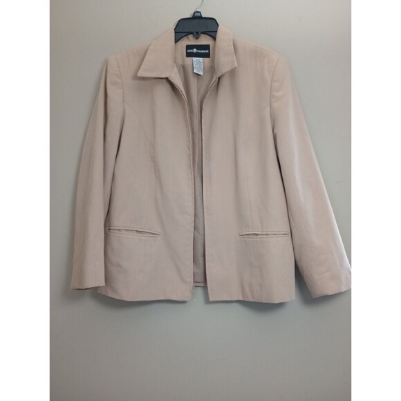 Sag Harbor Tan Zip Up Jacket Size 14 - Picture 2 of 8